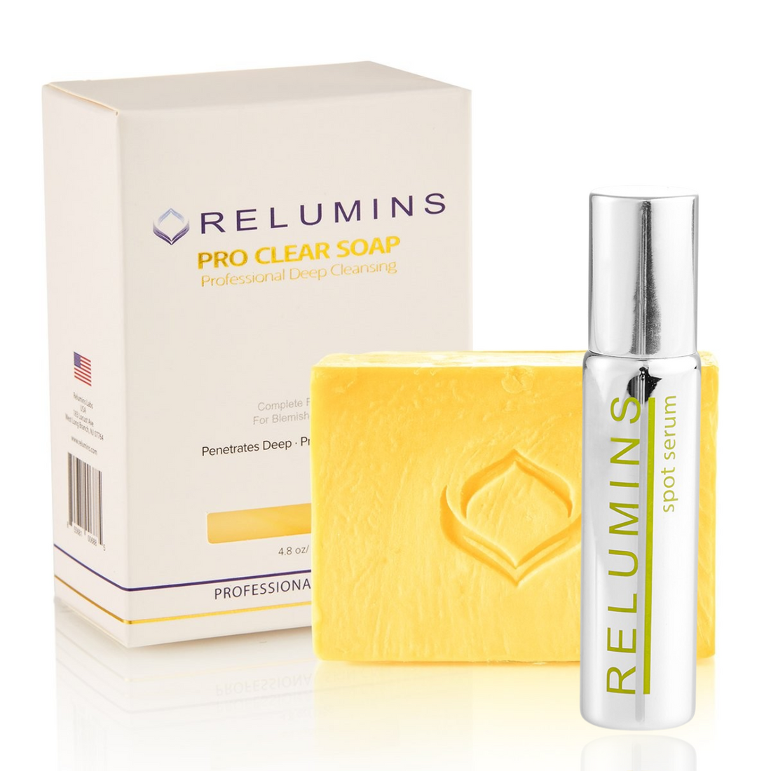 Relumins Acne Clear &amp; Go Set: Soap &amp; Roller Duo